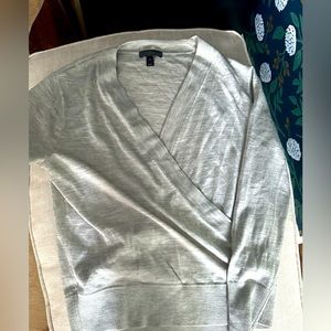 Heather Grey Wrap Sweater